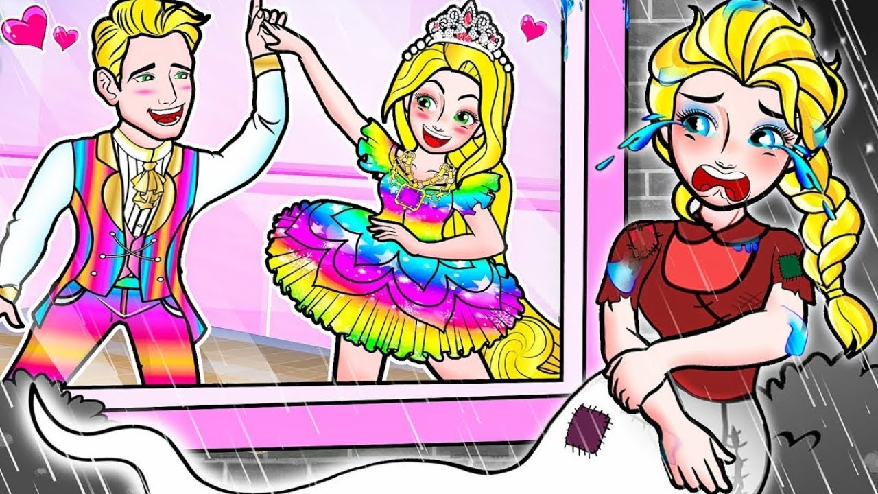 🎀 **Бумажные куклы: Богатые против Бедных против Нищих! Призрак Эльзы помогает бедной Рапунцель