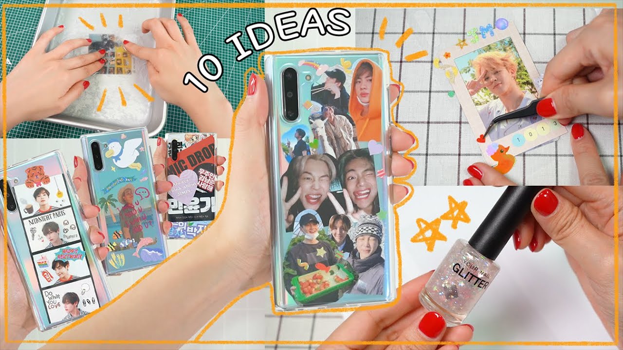 💡꿀팁! 덕질하면서 예쁘게 핸드폰 꾸미기 10가지 방법! 방탄소년단 핸드폰 케이스 꾸미기 DIY aesthetic phone cases for kpop lover!