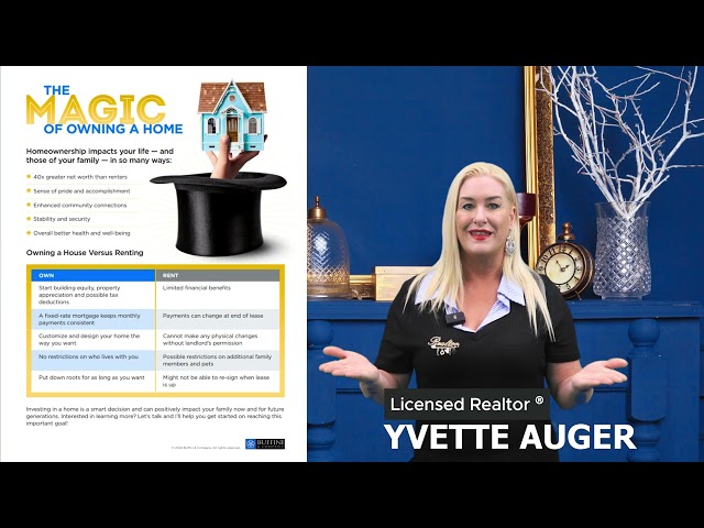 Yvette Auger Real Estate Advice Video "The Magic of Owning a Home”