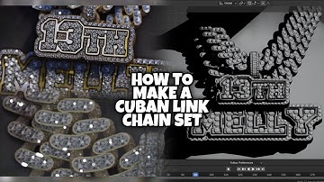 How To Make A Iced Out Cuban Link Chain & Pendant From Scratch | Blender 3D Modeling