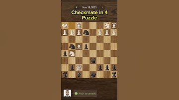 Daily mate in 4 #chess puzzle #40 18/11/2023|#shorts