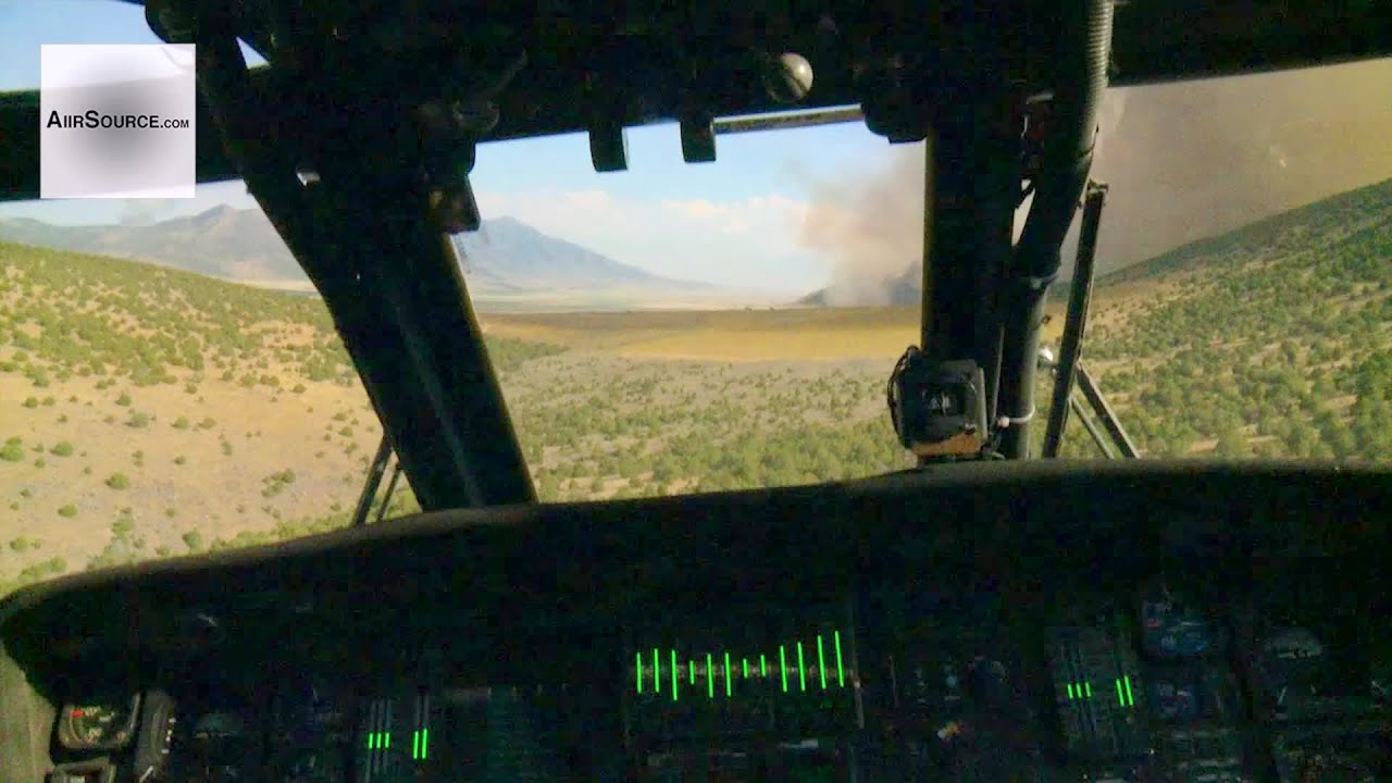UH-60L Blackhawk Bambi Bucket Aerial Firefighting. Logan, Utah and Malad, Idaho