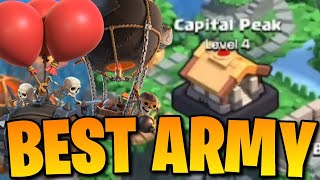 Best Army For Capital Hall Level 4 In Raid Weekend Of Clash Of Clans | Best Army For Capital Peak 4