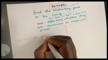 Stationary Points| Differentiation| NCC Foundation Maths Topic 4