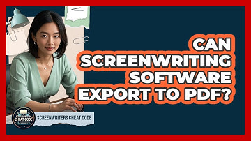 Can Screenwriting Software Export To PDF?