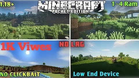 Best shaders for minecraft pe 1.18 low end device 1GB 2GB 3GB 4GB for android