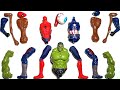 AVENGERS TOYS MARVEL'S SUPERHERO CAPTAIN AMERICA SPIDER-MAN SIRENHEAD HULK ACTIONFIGURES UNBOXING 