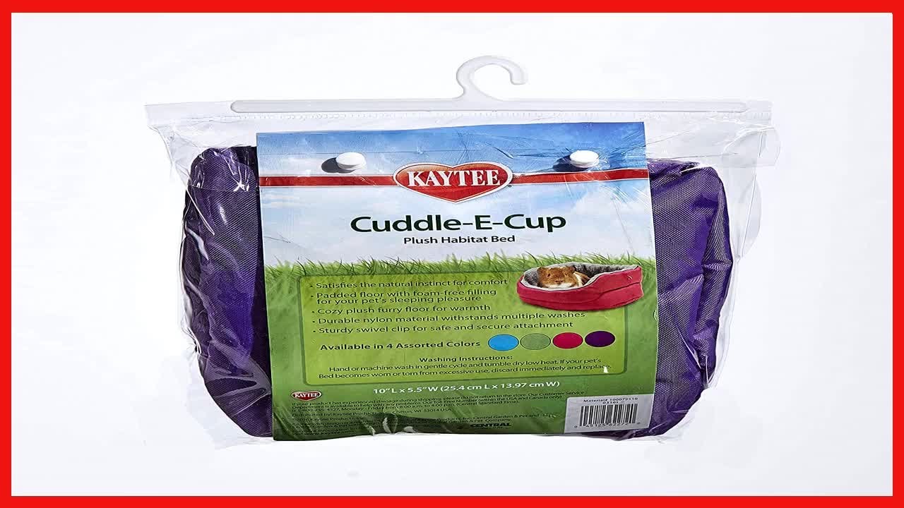 Kaytee Super Sleeper Cuddle E Cup Bed for Pet Guinea Pigs, Rats, Chinchillas and Other Small Animals