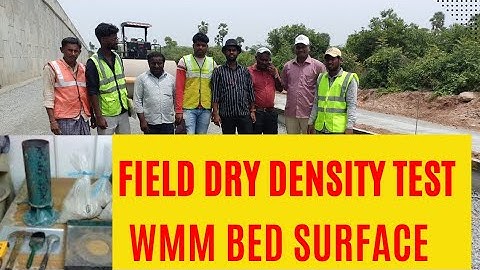 Field Dry Density test II Procedure for FDD test over WMM 1st layer