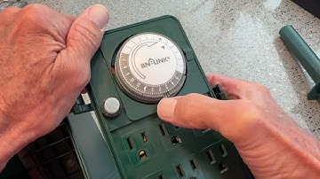 How to set the start and stop times on 24 Hour OutDoor Mechanical Timer BN Link