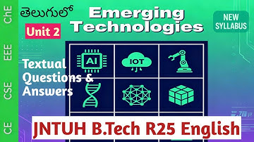 Emerging Technologies Textual Q and As in Telugu I New JNTUH R25 B Tech  English CE CSE EEE ME ChE
