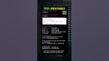 cron cheatsheet #linux