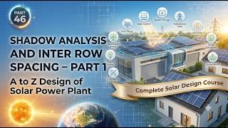 A to Z Design of Solar Power Plant | Part 46 | Shadow Analysis And Inter Row Spacing – Part 1