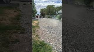 Traxxas Maxx Slash ripping through some gravel in my driveway #traxxas #maxx #maxxslash #rc #bashing