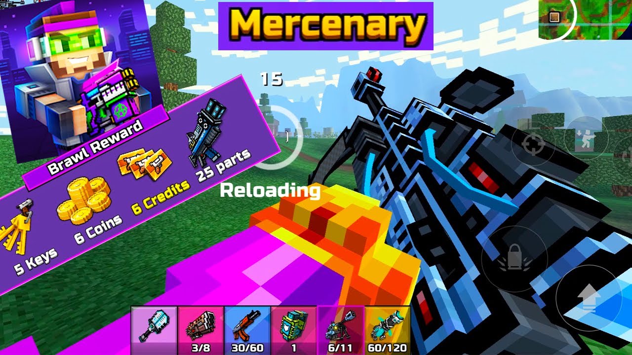 Pixel Gun 3D - MERCENARY MODE in the Battle Royale [BRAWL]
