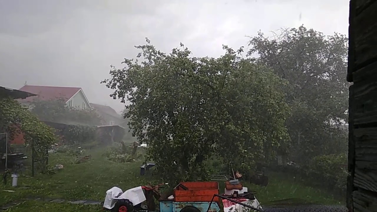 Мгновенно налетел сильный ветер с дождем, 25 июня 2020 г. - YouTube