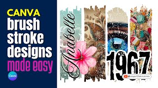 How to Create a Brush Stroke Design with Canva Easy to Follow Tutorial for Beginners