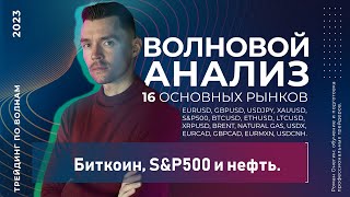 22 ноября. Волны Эллиотта. Чего ждать от Биткоина, S&P500 и нефти.