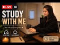 🔴 [LIVE 3H] Study With Me ☁️ | Study Music + Deep Focus Timer ⏱️