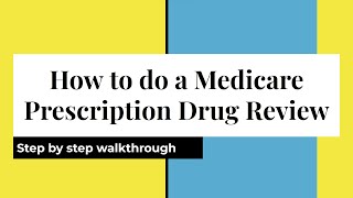 How to do a prescription drug review using Medicare.gov
