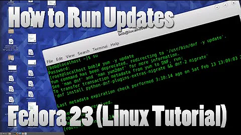 Linux Tutorial #1 - Updating Fedora 23 from the Terminal