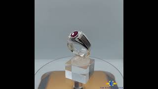 Handmade Ruby Gemstone Ring , 925 Silver Ring With Natural Ruby Stone , Ruby BirthStone Ring