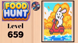 Food hunt pixel puzzle level 659 hard level solution and walkthrough for gameplay 