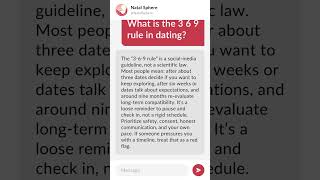 What is the 3 6 9 rule in dating?