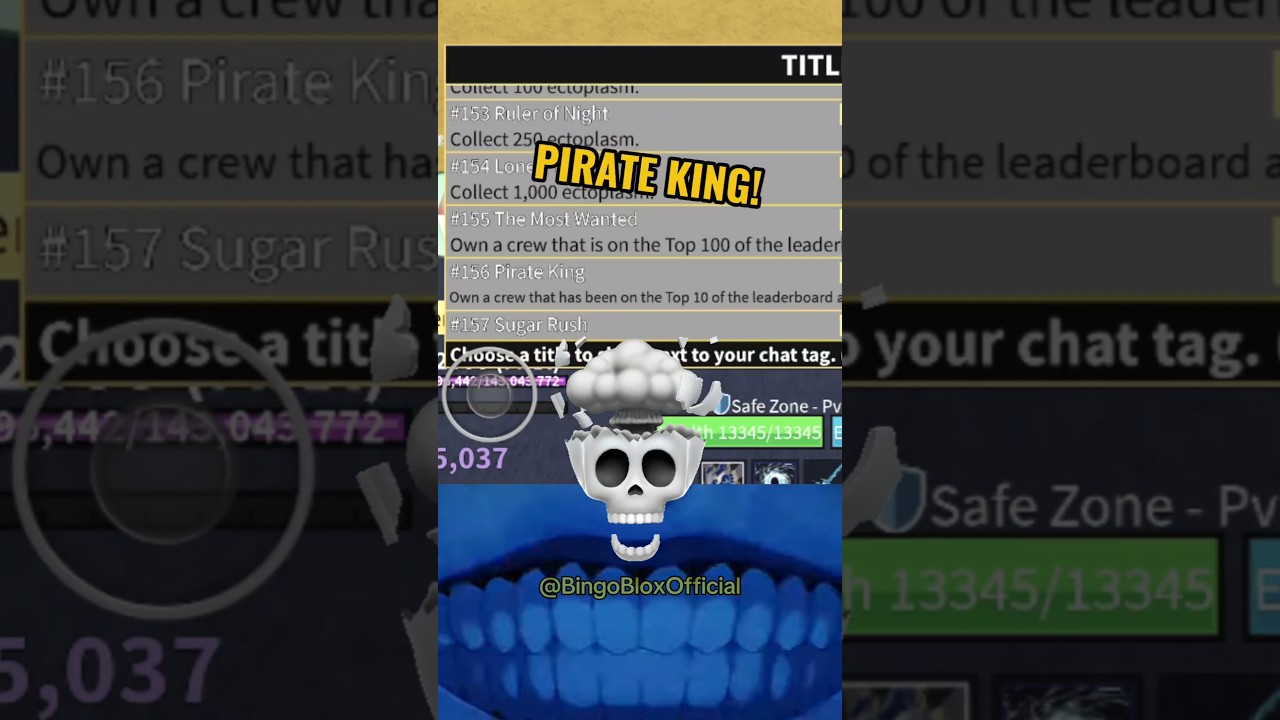 Pirate King Title 🗿👑!!