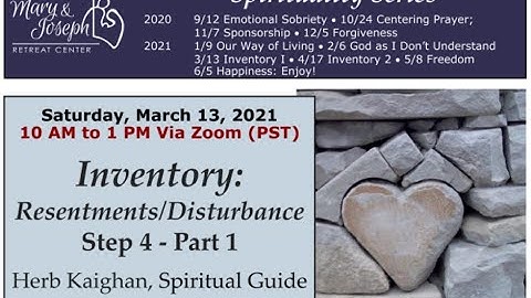 Step 4 Inventory: Resentment/Disturbance - Part 1