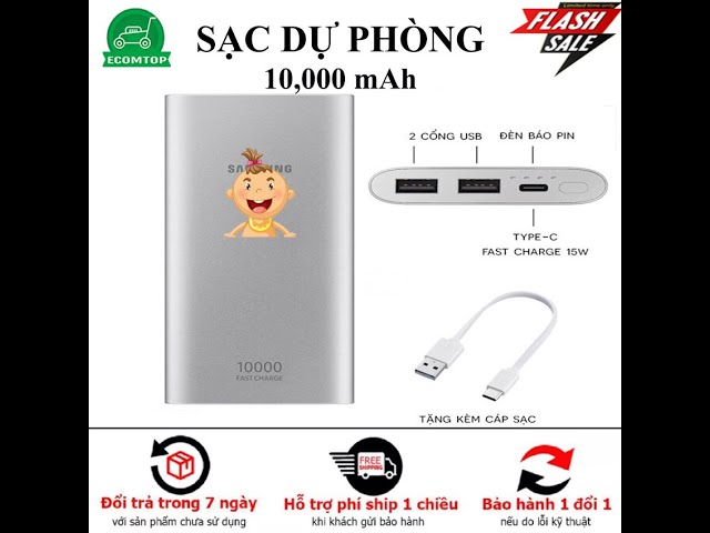 Bản Nâng Cấp Sạc dự phòng Samsung Fast charger 10,000mAh Type-C (mẫu mới 2021)