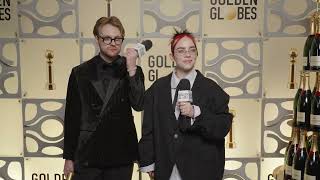 Billie Eilish & Finneas O'Connell | 81st Golden Globes Winner's Backstage Interview