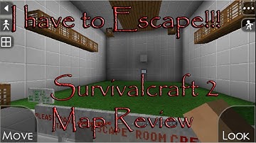 I HAVE TO ESCAPE!!! - Survivalcraft 2 Map Review