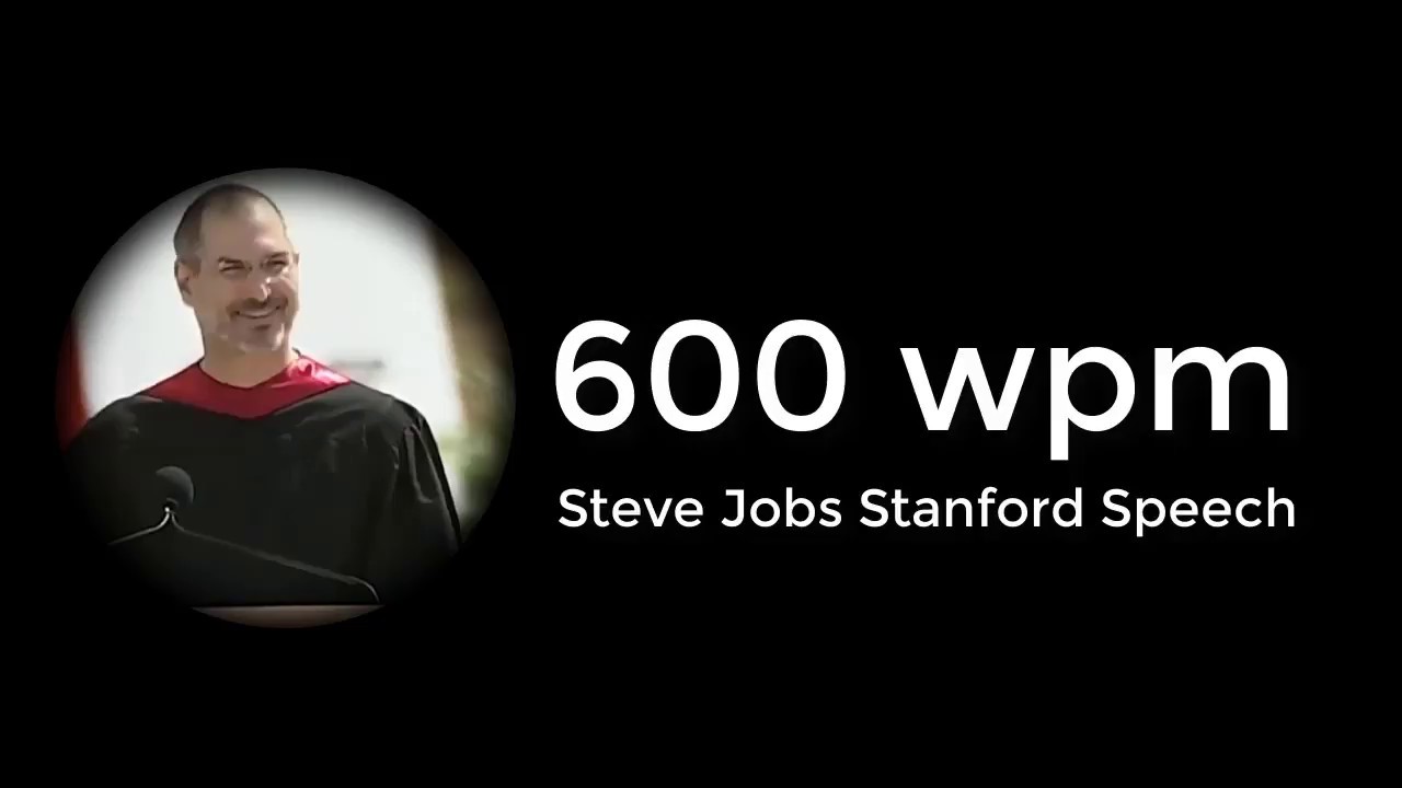 Sense Group Reading at 600wpm (Steve Jobs Stanford Speech)