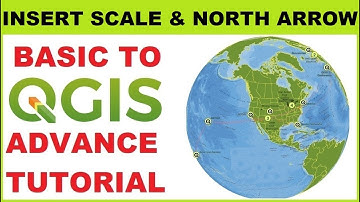 QGIS Beginning to Advanced Tutorial #16 Layout Manager Insert Scale Bar & North Arrow in QGIS