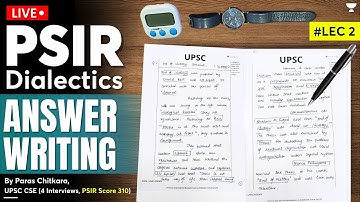 PSIR Optional UPSC | Live Answer Writing for UPSC Mains | PSIR Dialectics | UPSC Blueprint