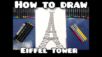 How to Draw the Eiffel Tower (EASY!)