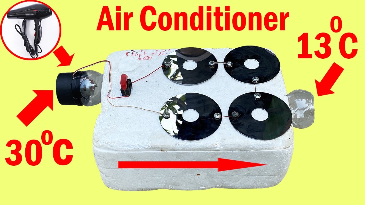 I Turn A Hair Dryer Into A Mini Non Electric Air Conditioner YouTube