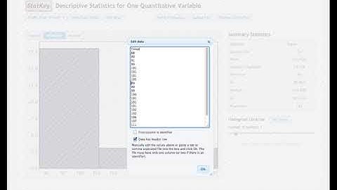 Lock 2 2 Statkey tutorial quantitative variable