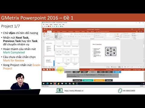 Video Giải đề MOS Powerpoint 2016 77-729 - Project 1 - youtube