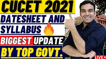 CUCET 2021 Datesheet Confirmed by Govt? 🔥| Biggest CUCET Update | Live Session
