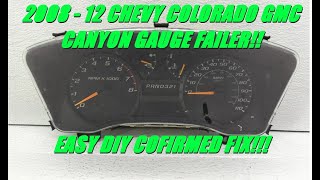 2008 to 2012 Chevy Colorado or GMC Canyon Repaire detailed on this video Gas Gauge repair