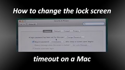 How to change the lock screen timeout on a Mac