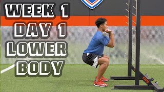 Offseason Football Workout Program: Lower Body | Week 1 Day 1