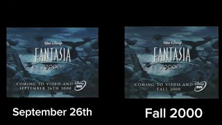 Fantasia 2000 VHS and DVD Trailer Comparison