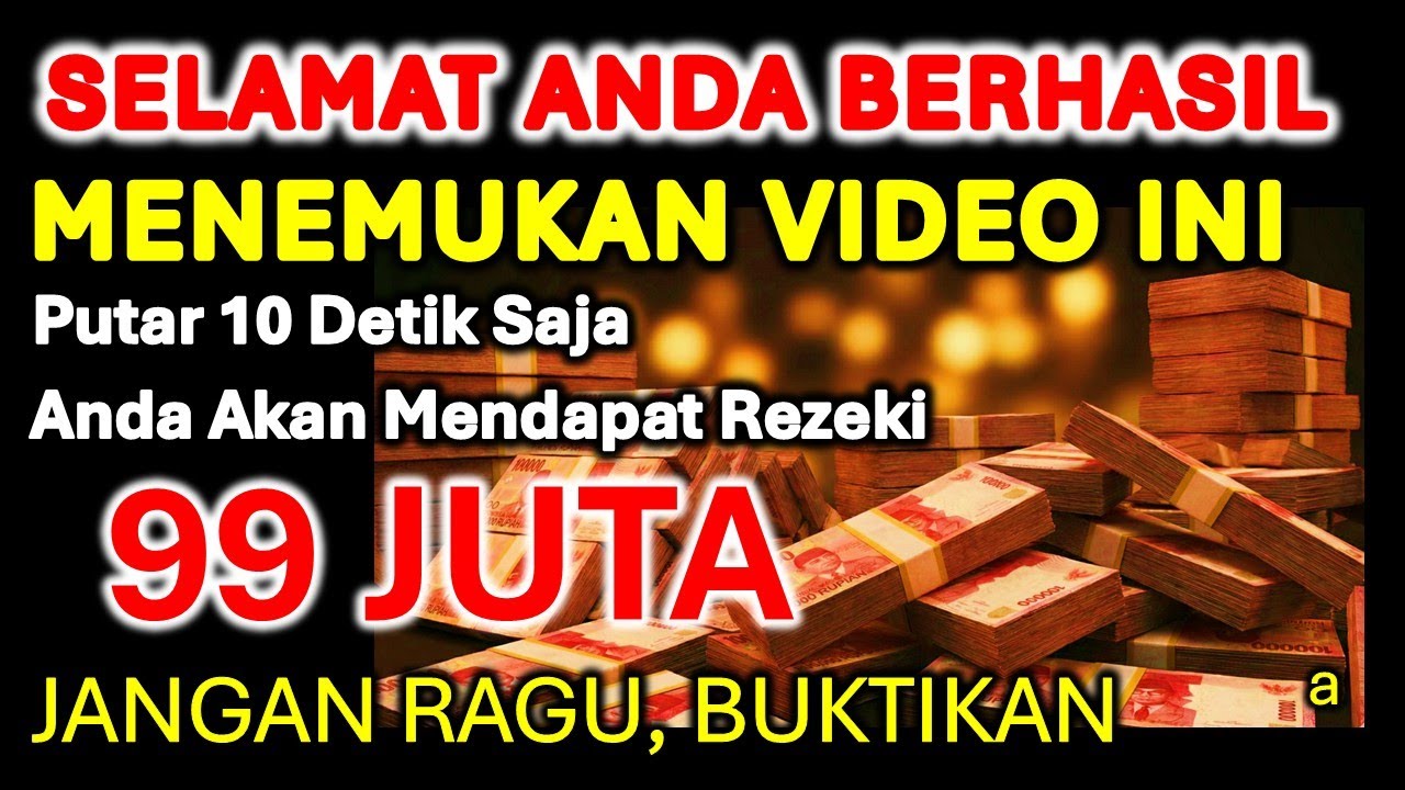 SELAMAT ANDA TERPILIH HARI INI ✅ UANG DATANG SENDIRI KERUMAH ANDA | Doa pembuka rezeki