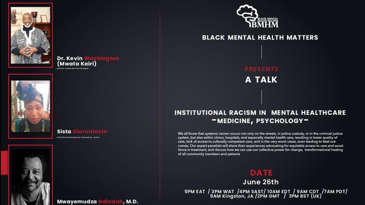 BMHM: Institutional Racism in  Mental Healthcare – Medicine, Psychology