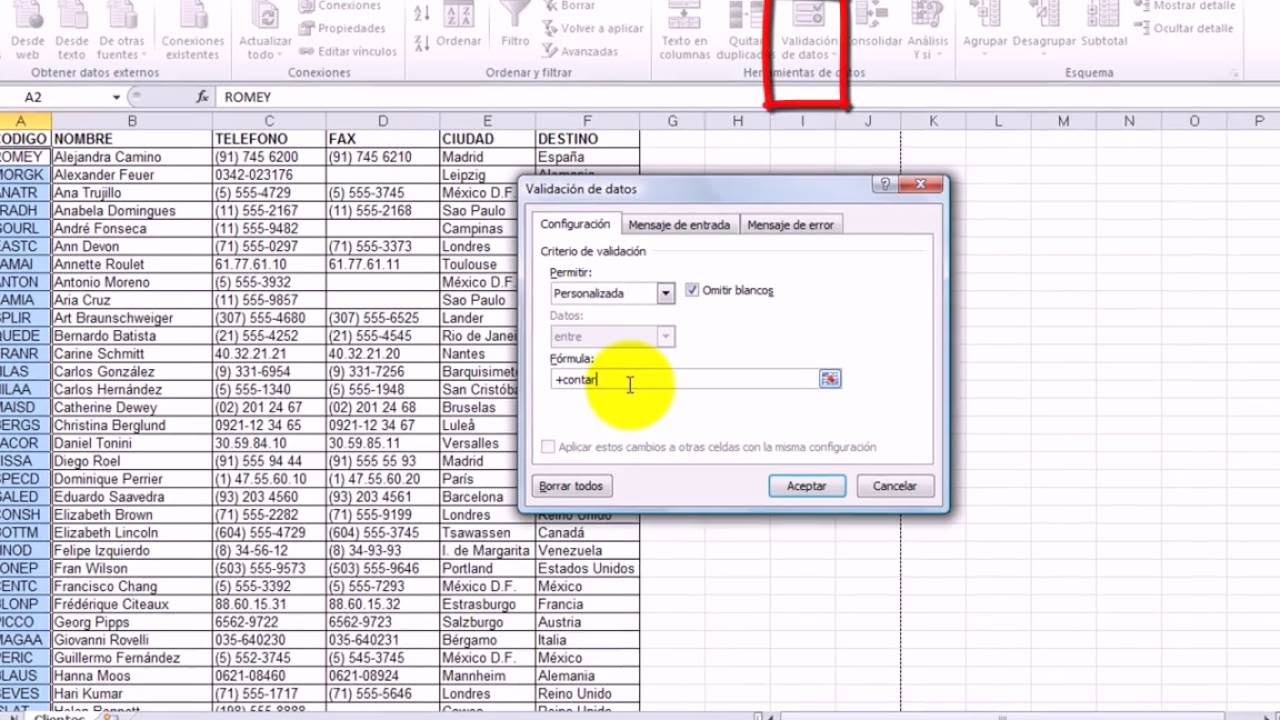 No Permitir Ingreso De Valores Duplicados En Excel YouTube