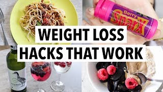 Hey guys! today i wanted to share some new weight loss hacks with you
- that actually do work! these are great for if you're feeling lazy
and need hacks...