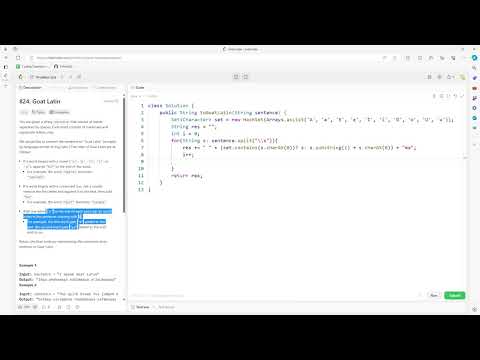 #LeetCode 824 | Goat Latin #Java